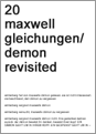 20 maxwell gleichungen/demon revisited